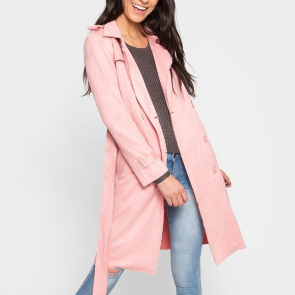 Jackets & Blazers - PINK SUEDE JACKET